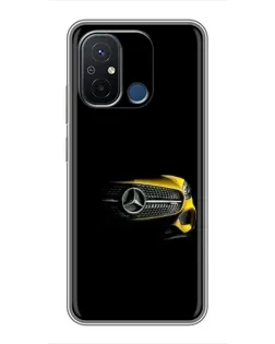 Чехол для Xiaomi Redmi 12C с картинкой «Mercedes — ретро стиль»