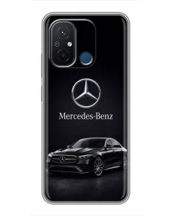 Чехол для Xiaomi Redmi 12C с картинкой «Mercedes — решетка радиатора»