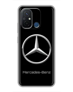 Чехол для Xiaomi Redmi 12C с картинкой «Mercedes Silver Logo»