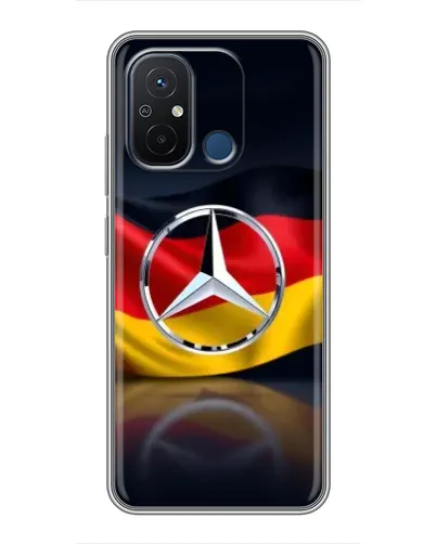 Чехол для Xiaomi Redmi 12C с картинкой «Mercedes — флаг Германии» Чехол для Xiaomi Redmi 12C с картинкой «Mercedes — флаг Германии»