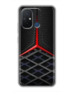 Чехол для Xiaomi Redmi 12C с картинкой «Mercedes Carbon Grid»