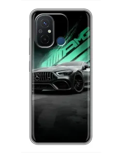 Чехол для Xiaomi Redmi 12C с картинкой «Темный Mercedes AMG»