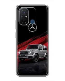 Чехол для Xiaomi Redmi 12C с картинкой «Mercedes G-Class красный»
