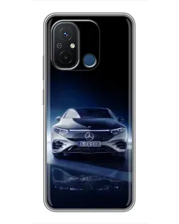Чехол для Xiaomi Redmi 12C с картинкой «Ночной Mercedes EQ»