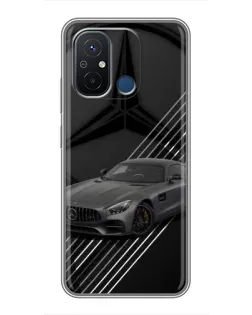 Чехол для Xiaomi Redmi 12C с картинкой «Mercedes AMG — графика»