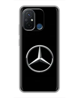 Чехол для Xiaomi Redmi 12C с картинкой «Mercedes классический лого»