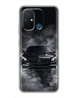 Чехол для Xiaomi Redmi 12C с картинкой «Mercedes в дыму»