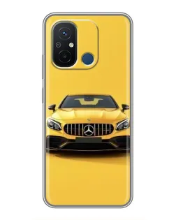 Чехол для Xiaomi Redmi 12C с картинкой «Желтый Mercedes GT»