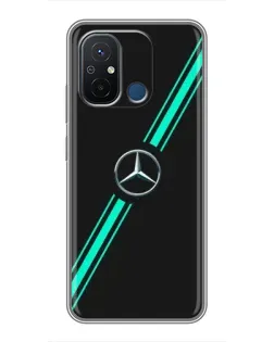 Чехол для Xiaomi Redmi 12C с картинкой «Спортивные линии Mercedes» Чехол для Xiaomi Redmi 12C с картинкой «Спортивные линии Mercedes»