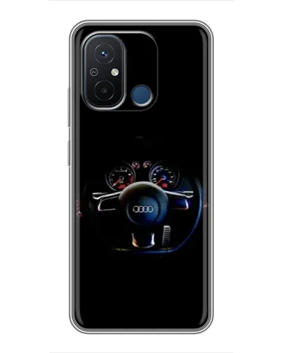 Чехол для Xiaomi Redmi 12C с картинкой «Салон Audi — руль» Чехол для Xiaomi Redmi 12C с картинкой «Салон Audi — руль»