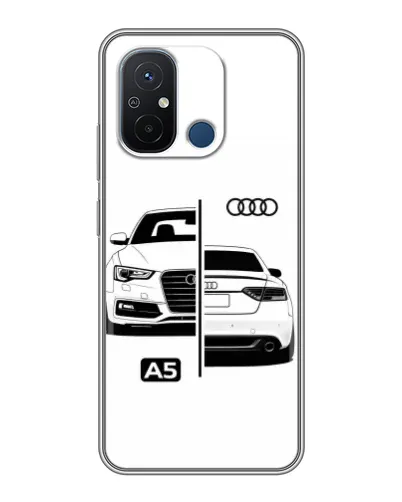 Чехол для Xiaomi Redmi 12C с картинкой «Audi — контрастный дизайн» Чехол для Xiaomi Redmi 12C с картинкой «Audi — контрастный дизайн»