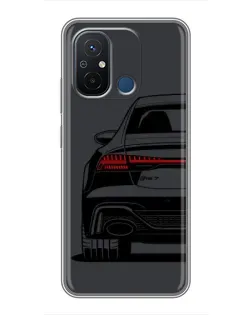 Чехол для Xiaomi Redmi 12C с картинкой «Задняя часть Audi — арт»