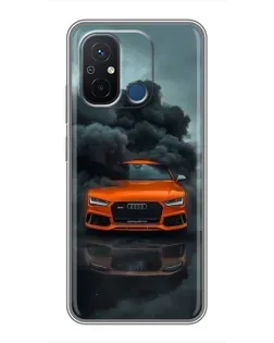 Чехол для Xiaomi Redmi 12C с картинкой «Audi в облаках дыма»