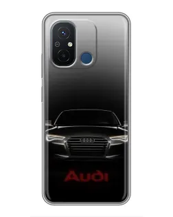 Чехол для Xiaomi Redmi 12C с картинкой «Audi — градиентный контур»