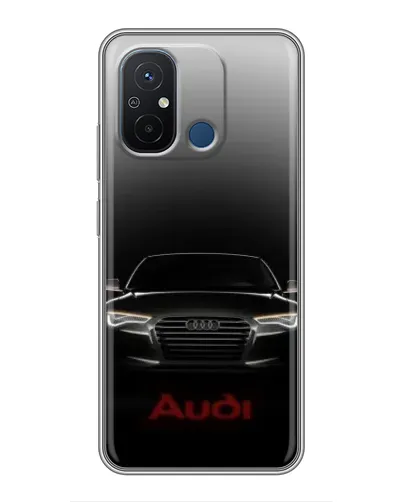 Чехол для Xiaomi Redmi 12C с картинкой «Audi — градиентный контур» Чехол для Xiaomi Redmi 12C с картинкой «Audi — градиентный контур»