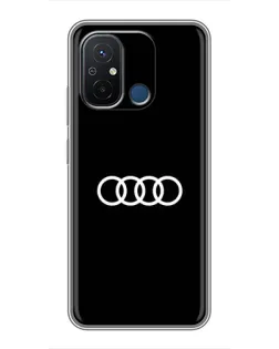 Чехол для Xiaomi Redmi 12C с картинкой «Audi White Logo»