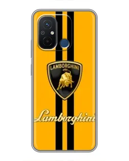 Чехол для Xiaomi Redmi 12C с картинкой «Lamborghini Stripe желтый»