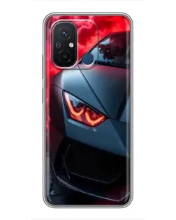 Чохол для Xiaomi Redmi 12C з картинкою «Lamborghini червоне сяйво»