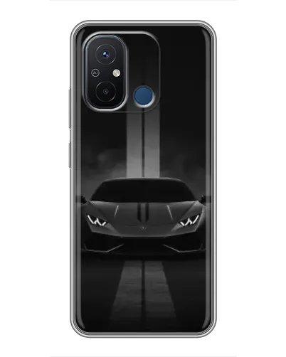Чехол для Xiaomi Redmi 12C с картинкой «Lamborghini симметрия дорог»