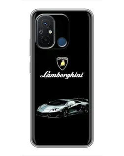 Чехол для Xiaomi Redmi 12C с картинкой «Логотип Lamborghini классика»