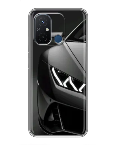 Чехол для Xiaomi Redmi 12C с картинкой «Lamborghini фары детализация»