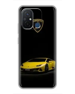 Чехол для Xiaomi Redmi 12C с картинкой «Lamborghini желтый акцент»