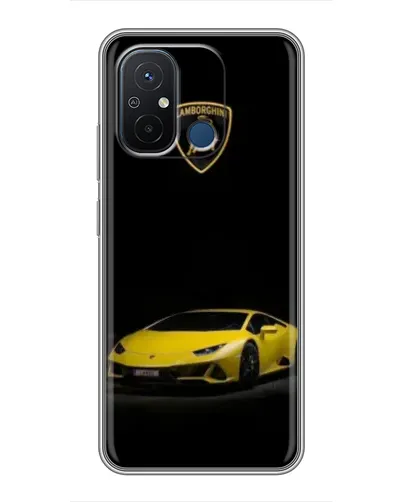 Чехол для Xiaomi Redmi 12C с картинкой «Lamborghini желтый акцент»