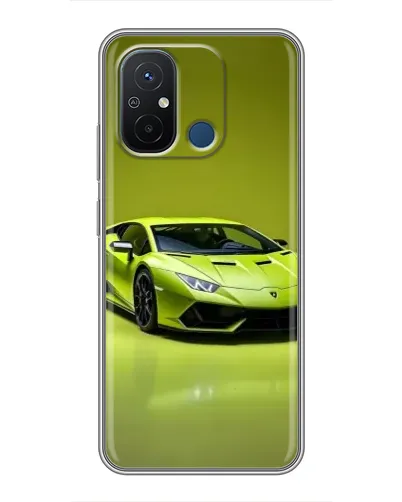 Чехол для Xiaomi Redmi 12C с картинкой «Салатовый Lamborghini Huracan»