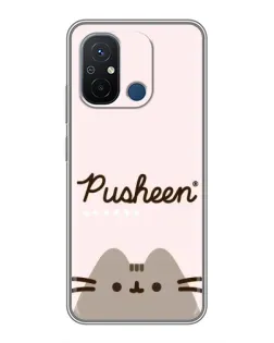 Чехол для Xiaomi Redmi 12C с картинкой «Pusheen логотип»