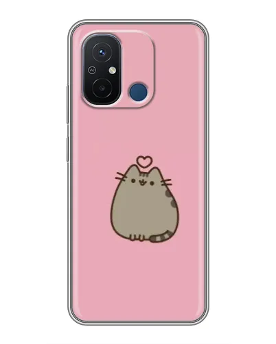 Чехол для Xiaomi Redmi 12C с картинкой «Pusheen сердце»