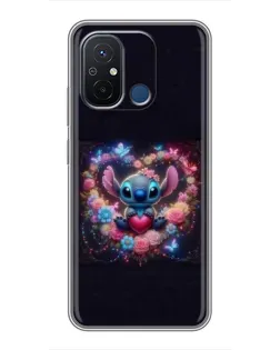 Чехол для Xiaomi Redmi 12C с картинкой «Stitch в цветах» Чехол для Xiaomi Redmi 12C с картинкой «Stitch в цветах»