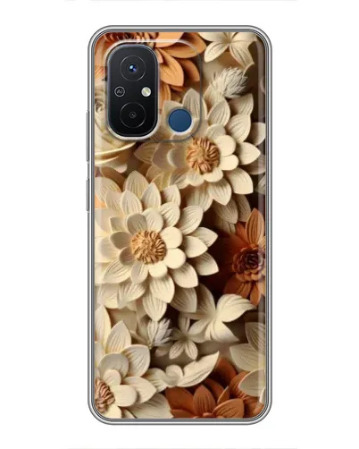 Чехол для Xiaomi Redmi 12C с картинкой «Бежевый флористический декор» Чехол для Xiaomi Redmi 12C с картинкой «Бежевый флористический декор»