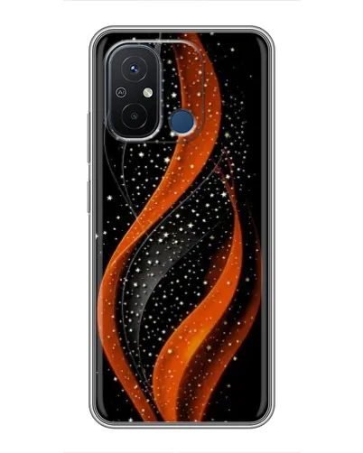 Чехол для Xiaomi Redmi 12C с картинкой «Огненная звездная волна»