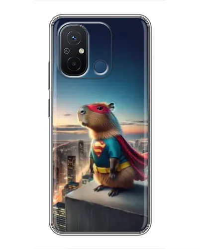 Чехол для Xiaomi Redmi 12C с картинкой «Капи-мен супергерой»