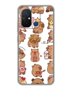 Чехол для Xiaomi Redmi 12C с картинкой «Стикерпак с капибарами» Чехол для Xiaomi Redmi 12C с картинкой «Стикерпак с капибарами»