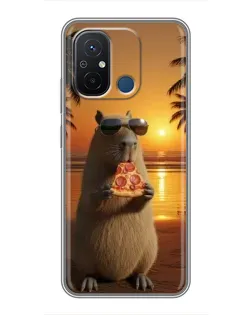 Чехол для Xiaomi Redmi 12C с картинкой «Капибара с пиццей» Чехол для Xiaomi Redmi 12C с картинкой «Капибара с пиццей»