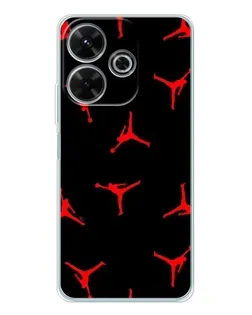 Чохол для Xiaomi Redmi 13 з картинкою «Jordan Red Pattern»