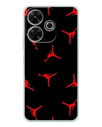 Чохол для Xiaomi Redmi 13 з картинкою «Jordan Red Pattern»