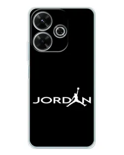 Чохол для Xiaomi Redmi 13 з картинкою «Jordan White Logo»