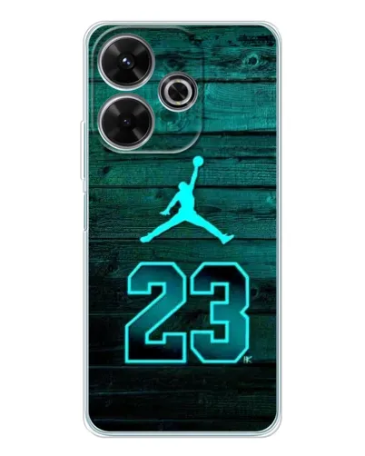 Чохол для Xiaomi Redmi 13 з картинкою «Jordan Cyan 23»