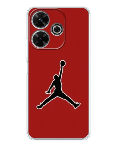 Чохол для Xiaomi Redmi 13 з картинкою «Jordan Red Back»