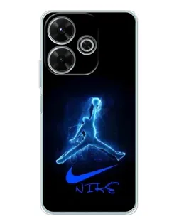 Чохол для Xiaomi Redmi 13 з картинкою «Jordan Neon Blue»