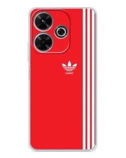 Чохол для Xiaomi Redmi 13 з картинкою «Червоний мінімалізм Adidas»