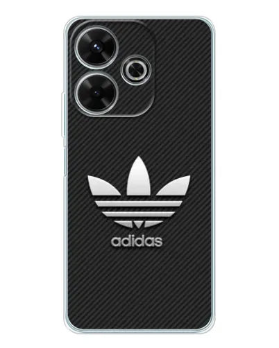 Чохол для Xiaomi Redmi 13 з картинкою «Adidas Карбонова текстура»