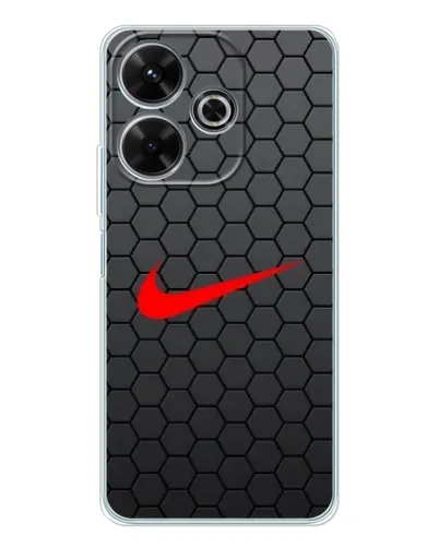 Чохол для Xiaomi Redmi 13 з картинкою «Nike — карбонова сітка»
