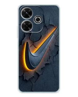 Чохол для Xiaomi Redmi 13 з картинкою «Об'ємний логотип Найк»