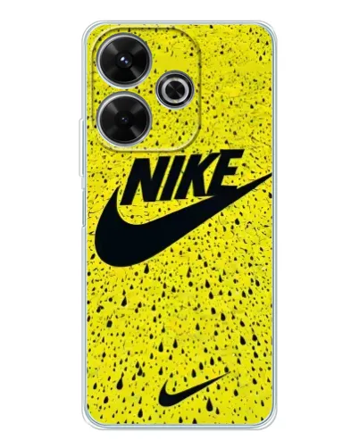 Чохол для Xiaomi Redmi 13 з картинкою «Жовтий текстурний Nike»