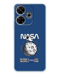 Чохол для Xiaomi Redmi 13 з картинкою «NASA — місячна місія»