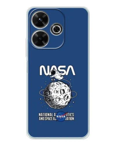 Чохол для Xiaomi Redmi 13 з картинкою «NASA — місячна місія»