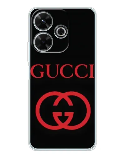 Чехол для Xiaomi Redmi 13 с картинкой «Gucci — красный логотип» Чехол для Xiaomi Redmi 13 с картинкой «Gucci — красный логотип»
